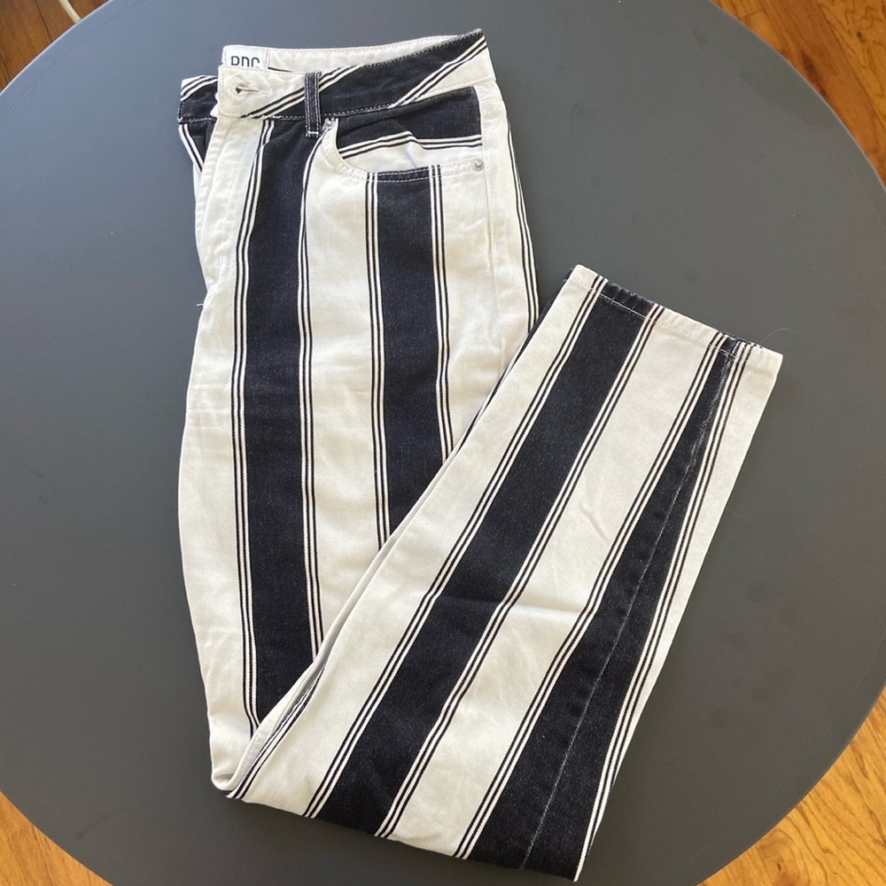 striped jeans